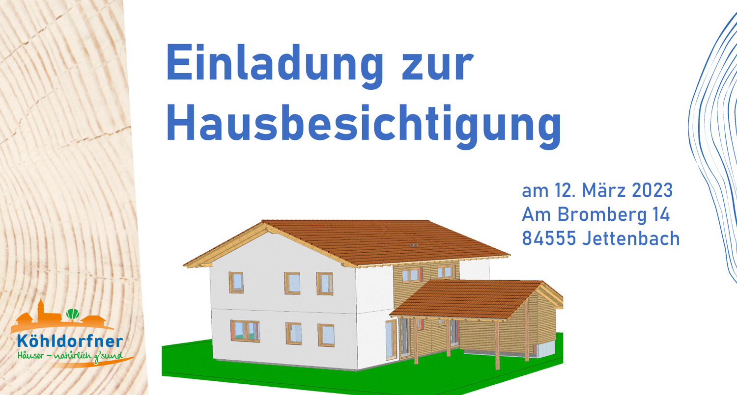 Herzliche Einladung zur Hausbesichtigung